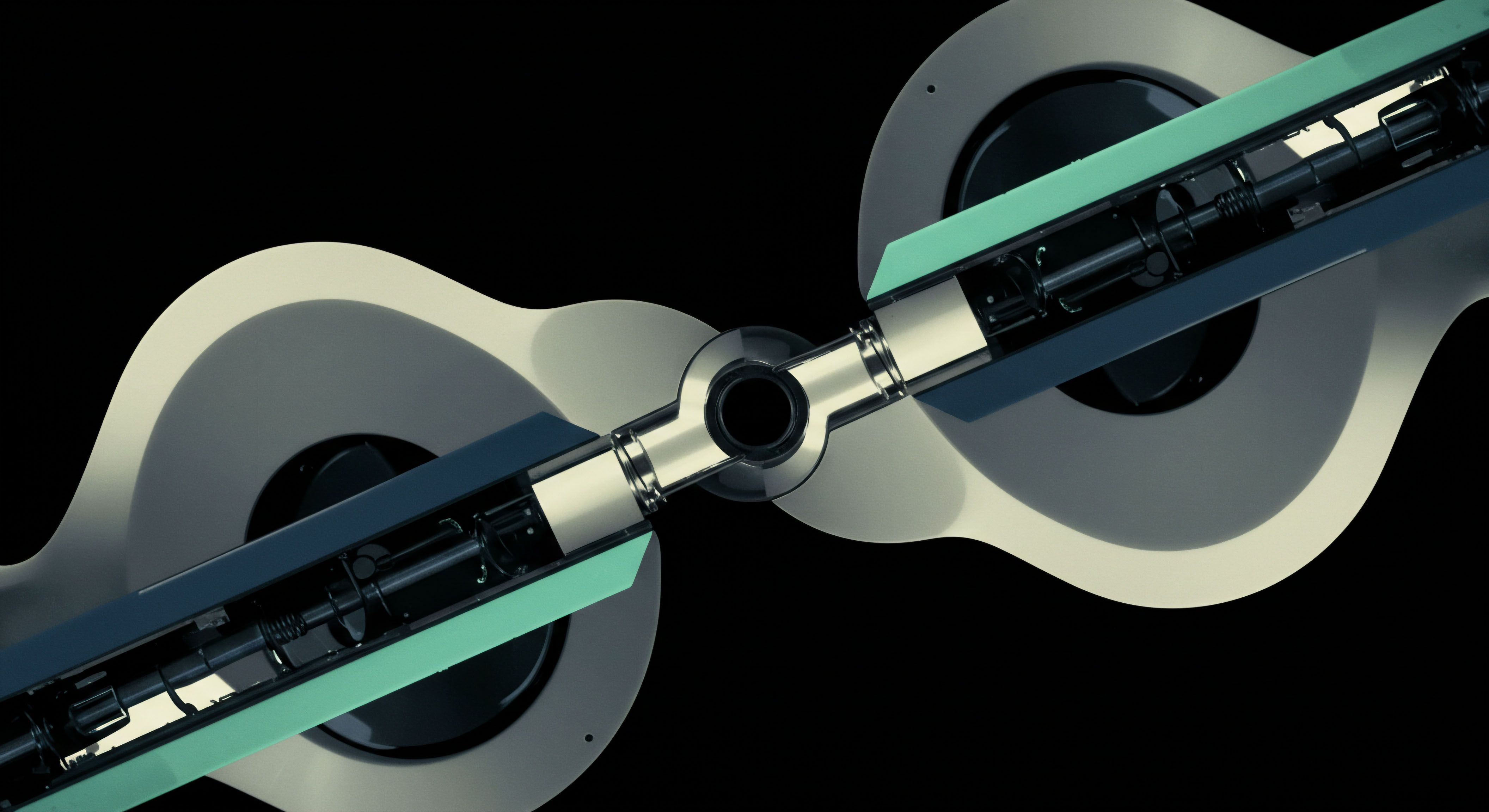 The visualization depicts an abstracted electromechanical linkage suggesting perpetual motion or a high frequency trading engine mechanism. Visible internal components within the cross-sectioned structural housing imply complex actuation systems relevant to automated market making infrastructure or settlement layers. This structure models the continuous atomic swapping characteristic of permissionless on chain derivatives execution where collateral margining and risk-free rate arbitrage opportunities manifest through rapid asset rotation. Key elements resonate with concepts of synthetic asset issuance and perpetual futures contract settlement demanding low latency oracle integration for accurate delta hedging calculations across distributed ledger technology environments. The kinetic symmetry suggests equilibrium maintenance in deep order book dynamics where slippage minimization is paramount for efficient capital deployment and liquidation cascades management within DeFi protocols.