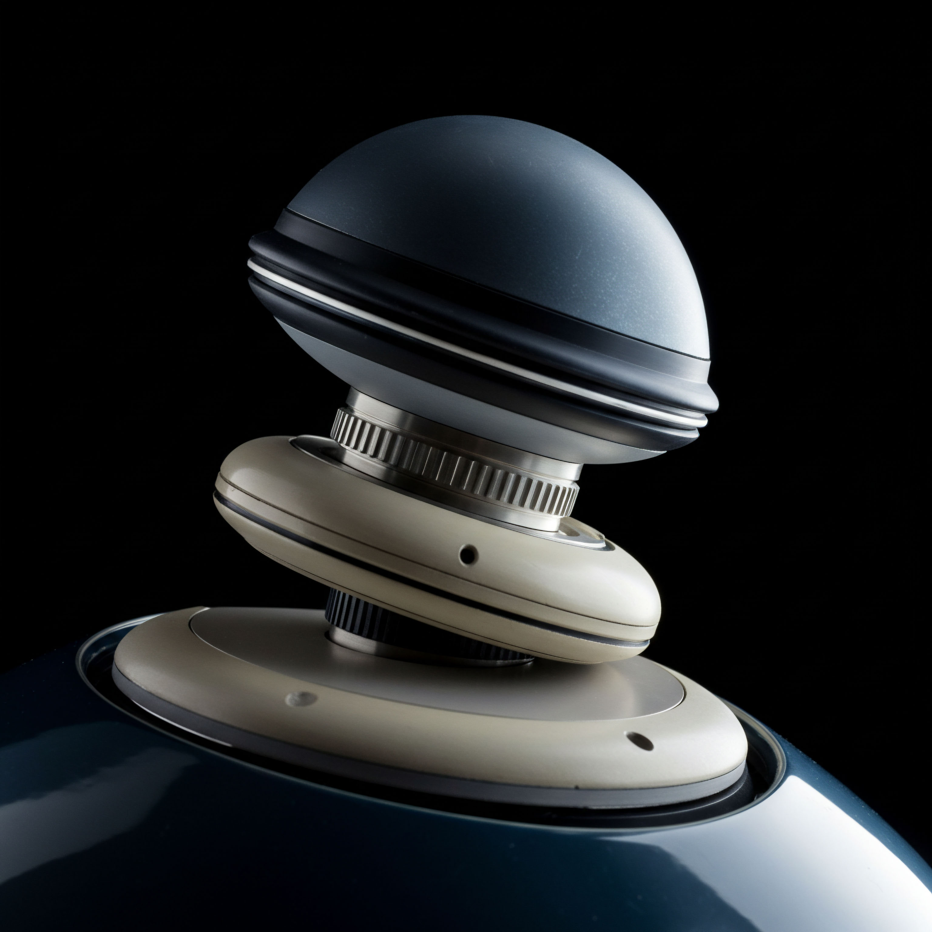 This visual composition suggests an intricate nexus point representing layered cryptographic protocol interaction, analogous to complex financial instrument structuring. The stacked, sculpted components imply mechanisms governing basis risk mitigation within cross-margin portfolio architectures. The interplay between the matte dark dome and the beige spheroid suggests price discovery divergence, mirroring stochastic volatility modeling in exotic options. This structure embodies the engineering behind decentralized autonomous organization governance tokens demanding robust, auditable settlement layers. Precision engineering here mirrors the requisite smart contract infallibility necessary for secure over-the-counter derivatives execution against immutable ledger standards, ensuring liquidity provisioning integrity across novel Layer 2 scaling solutions.