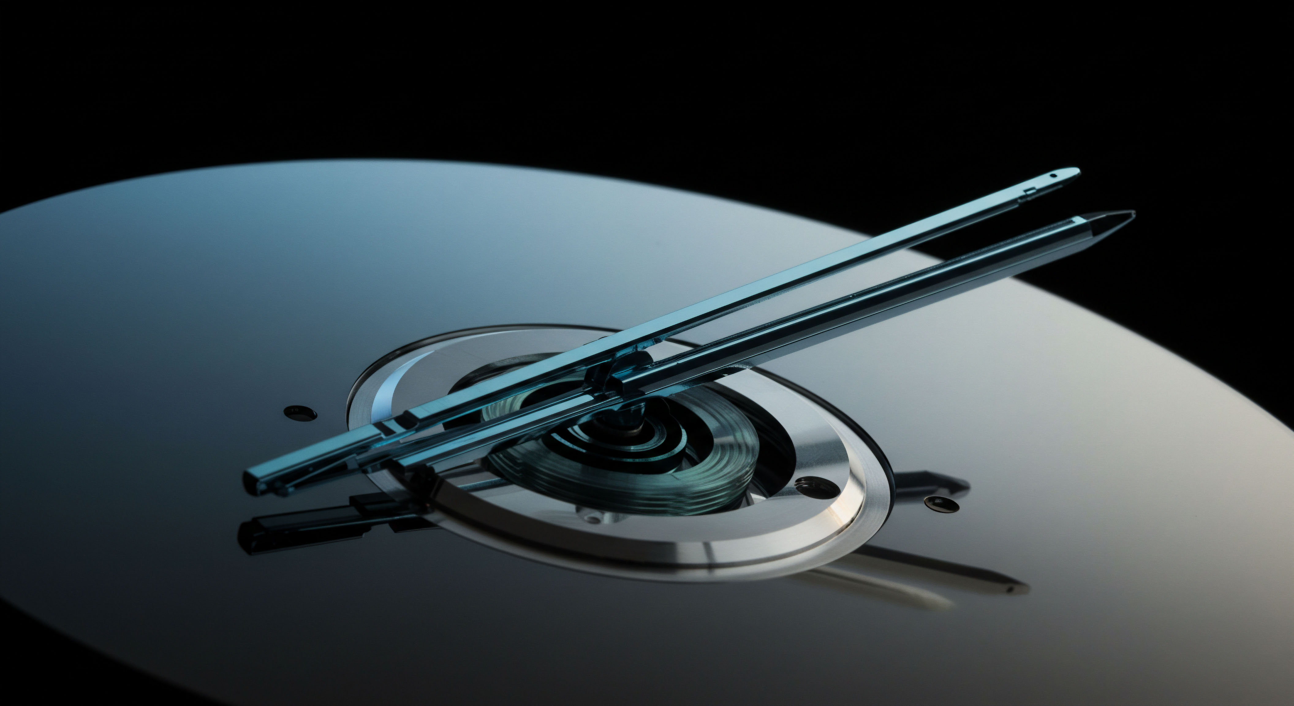 This highly polished metallic surface reflects cyan light across a complex central mechanism resembling a mechanical escapement or a precision relay, symbolizing the critical, non-custodial security infrastructure of cryptocurrency wallets. The delicate crossed needles suggest direct, low-level interface for private key derivation or secure seed phrase verification, invoking concepts of hardware security module integrity and cold storage access protocols. This aesthetic evokes the latent potential energy of staked assets or the precise timing required for arbitrage strategies across disparate DeFi protocols. The composition mirrors the deterministic nature of blockchain consensus algorithms and the granular control over non-fungible token asset ownership transfer initiation, emphasizing deterministic finality in high-frequency settlement layers. Ten keywords included are Hardware Security Module Seed Phrase Non-Custodial Cold Storage Private Key Derivation Arbitrage DeFi Protocol Staked Assets Consensus Algorithms Deterministic Finality.