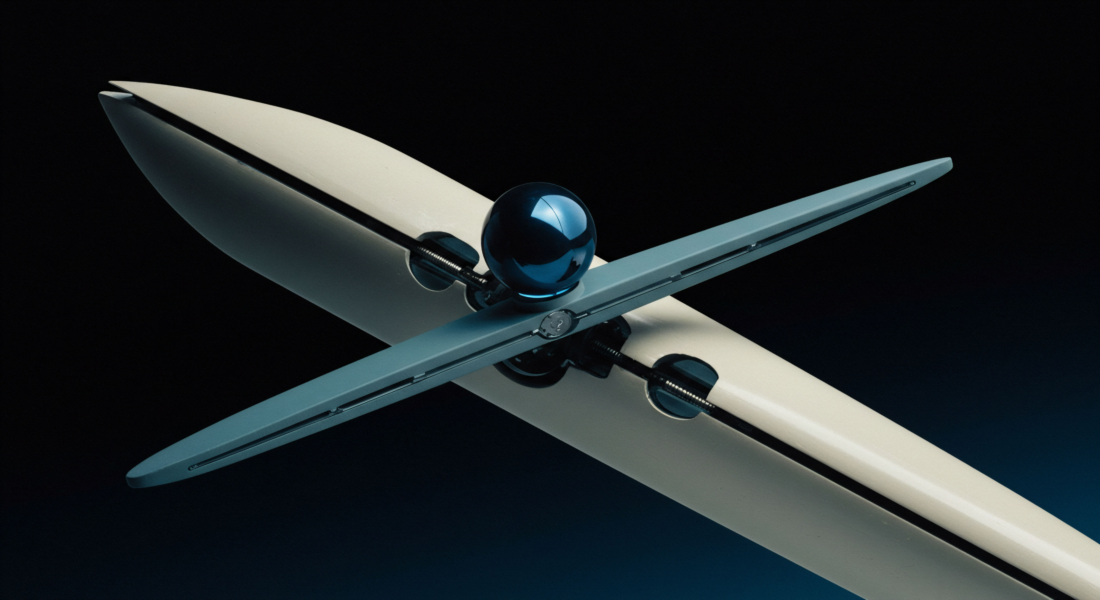 This macro photograph renders an abstract depiction of decentralized finance infrastructure, perhaps symbolizing the core mechanism stabilizing a volatile digital asset. The smooth, pale, elongated body represents a foundational blockchain or base layer protocol supporting complex financial instruments. A highly reflective, deep sapphire sphere, embodying a token or pegged asset, rests precisely upon a light blue, cross-hatched apparatus. This assembly suggests algorithmic precision necessary for executing complex structured products like exotic options or bespoke credit default swaps settled on-chain. The stark contrast highlights the delicate balance required for maintaining arbitrage opportunities and efficient market making within permissionless order books managing perpetual futures contracts across differing DeFi venues.